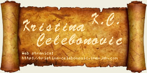 Kristina Čelebonović vizit kartica